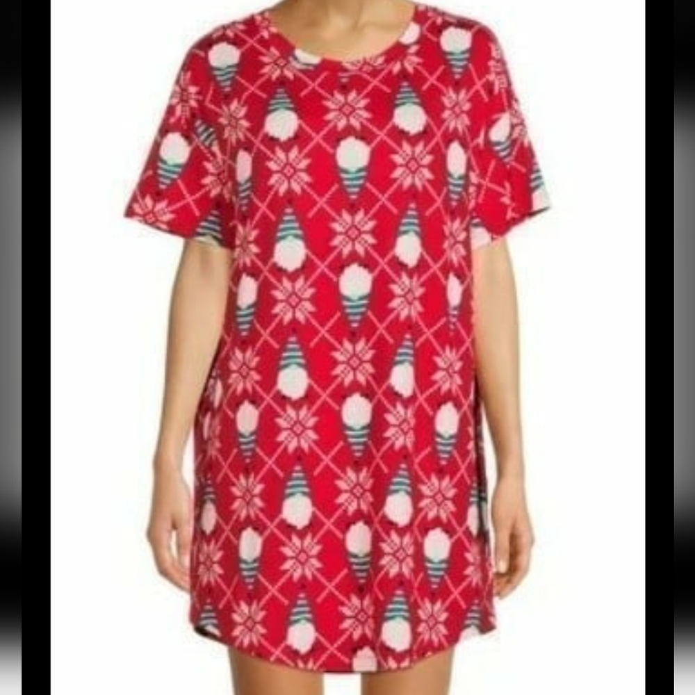 💕💕💕 5 for $20 Festive lounge dress Christmas gnome snowflakes plus 3X XXXL